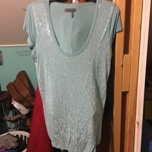 Sparkly scoop neck shirt